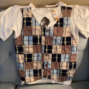 Faux vest Tshirt NWT size 9/10
